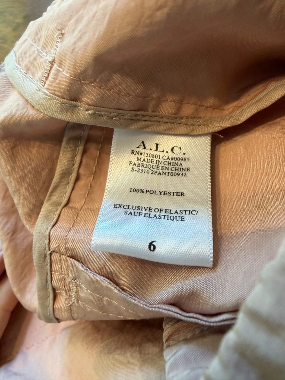 A.L.C. Keegan Pant Drawstring in Tawny Pink Jogger Size 6 - Picture 7 of 7